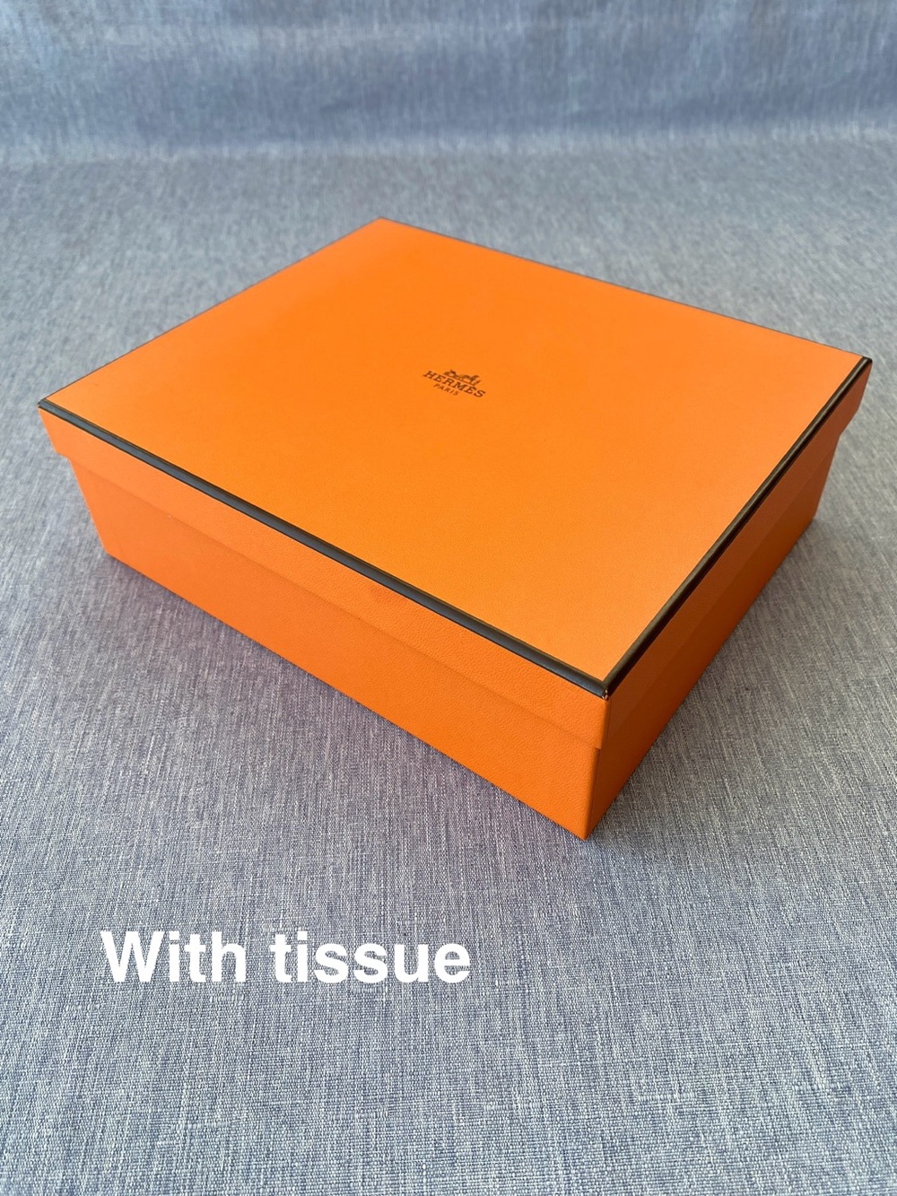 Authentic Hermès | Orange Gift Box With Tissue | Gift Decoration